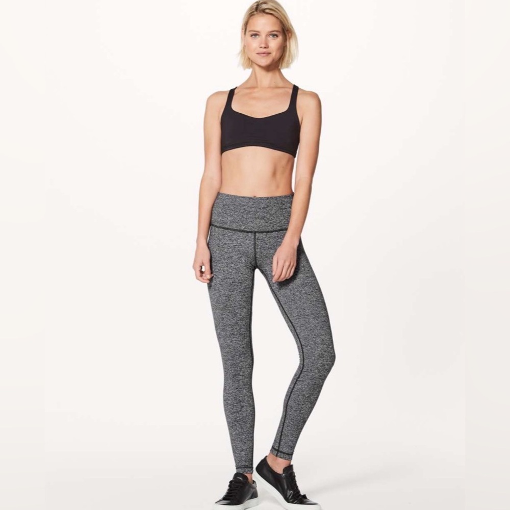 LULULEMON NWOT SIZE 8 WUNDER UNDER 28”/Heathered Black